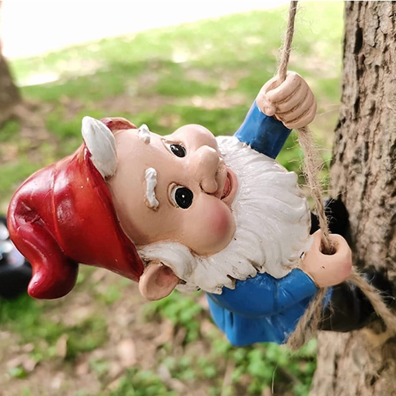 Climbing Tree Gnomes Decor,Elf Gnomes Tree Hugger Statue,Resin Dwarf Art Sculpture for Home Wall Yard Courtyard Garden Decoration