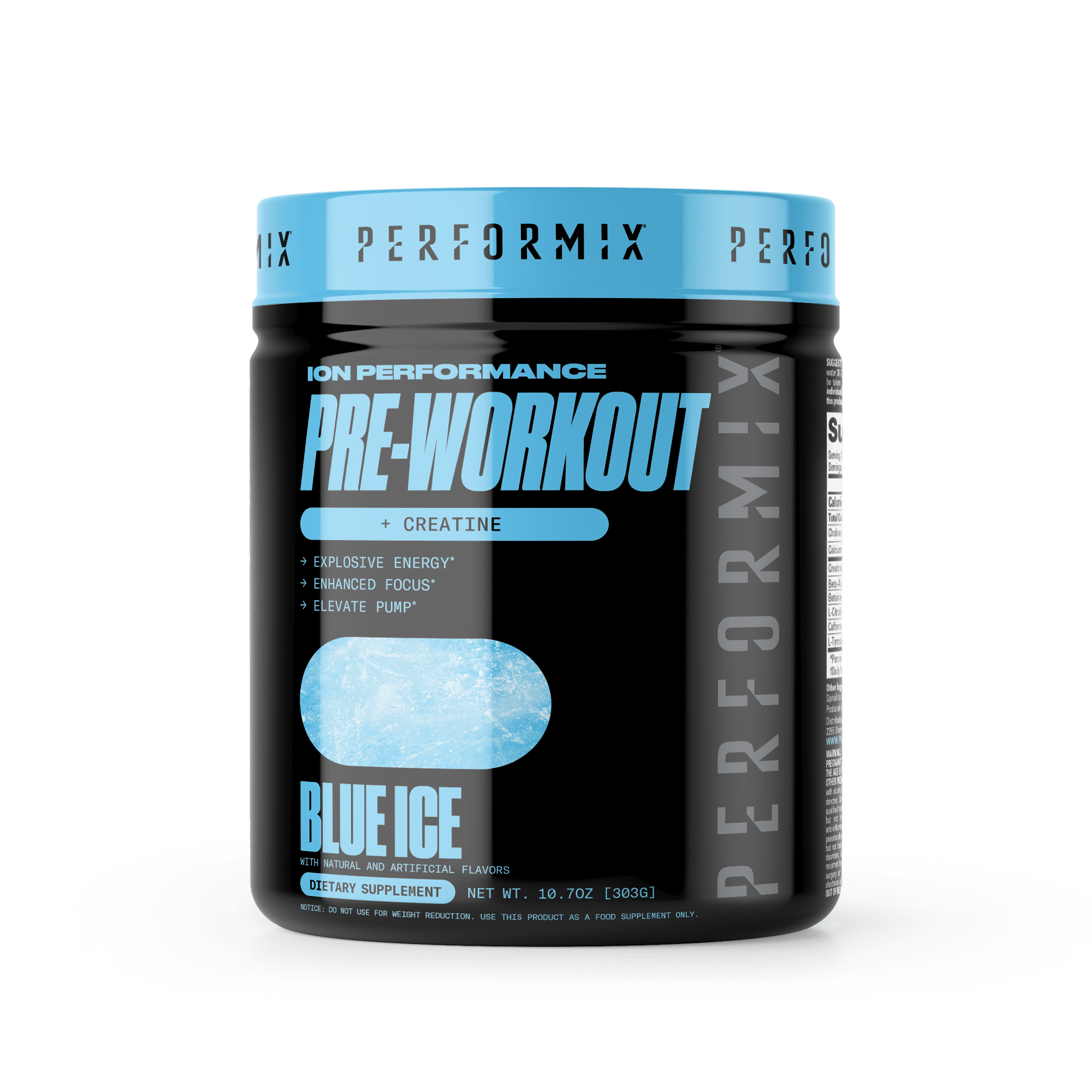 PERFORMIX ION Performance PreWorkout + Creatine Powder, Blue Ice, 30