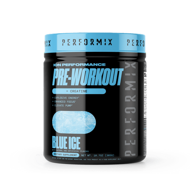 PERFORMIX ION Performance PreWorkout + Creatine Powder, Blue Ice, 30