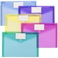 10 Pack Plastic Envelopes Poly Envelopes, Clear Document Folders