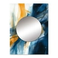 thumbnail image 2 of Designart "Fusion of Blue and Gold VII" Fractals Mirror Wall Decor - Modern Blue Abstract Large Mirror Wall Decor For Bedroom - 32" x 24" Inch, 2 of 5