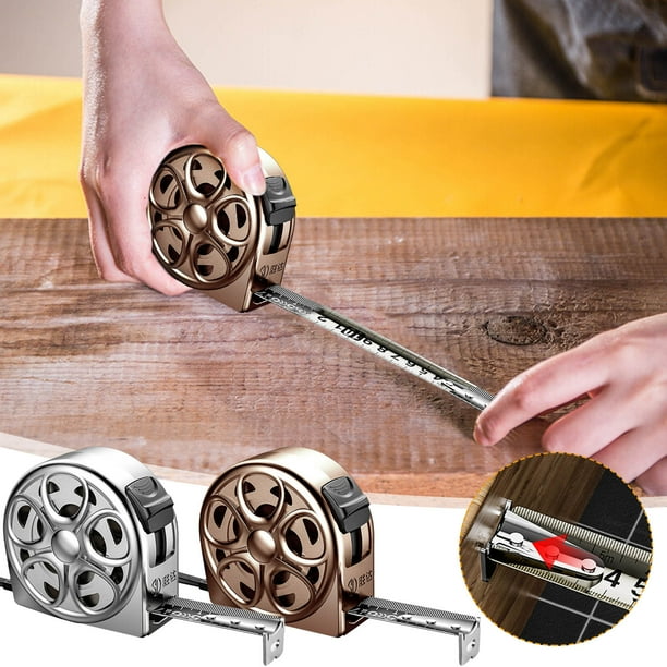 Xihbxyly Cinta Métrica Retráctil de Acero de Alta Precisión, Diseño Compacto Tipo Llavero, Graduación de Doble Cara, Resistente Al Agua y Al Óxido, para Uso Doméstico y de Oficina, 3 M X 16 Mm.