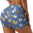 thumbnail image 2 of Naloa Chicken Family Biker Shorts for Women Seamless Scrunch Short Women’s Yoga Shorts for Gym Running Sport Shorts - Medium, 2 of 9