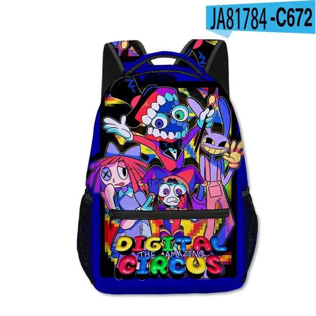 The Amazing Digital Circus Magical Digital Circus School Bag Students Start School Fashion Casual Backpack Cartoon Backpack