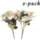 thumbnail image 3 of 2 ramos de flores artificiales de peonía, flores falsas blancas elegantes para bodas, fiestas nupciales, decoración del hogar, arreglos florales, decoración del hogar, oficina y jardín, 3 of 5