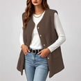 thumbnail image 5 of XRoczxe Women's Sherpa Fleece Vest, Button Down Sleeveless Warm Coat with Pockets, Casual Soft Fuzzy Outerwear for Fall Winter Layering & Daily Wear, 5 of 8