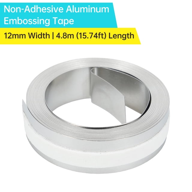 1 Roll Steel Embossing Tape 3D Manual Embossing Tape Non Adhesive 3D Label Refill Compatible with Label Makers M1011 M11