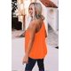thumbnail image 3 of Blusa informal sin mangas ZHAOCHENG con lazo y un hombro naranja XL, 3 of 5
