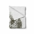 thumbnail image 2 of Eagle Soft Flannel Fleece Throw Blanket, Illustration of Eagle Wildlife Predator Bird Power Portrait Monochromic Art Print, Cozy Plush for Indoor and Outdoor Use, 50" x 70", Black White, by Ambesonne, 2 of 6
