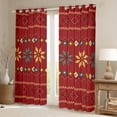 thumbnail image 2 of Manfei Modern Geometric Flower Blackout Curtains Set of 2 (52x84 Each),Rhombus Triangle Pattern Window Curtains,Red Blue Curtains and Drapes For Men Women,Super Cozy Room Decor, 2 of 6