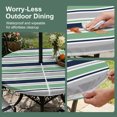 thumbnail image 5 of Round Outdoor Tablecloth with Umbrella Hole and Zipper, Green Grey Striped Tablecloth with Elastic Waterproof, Farmhouse Stripes Modern Abstract Art Patio Table Covers for 55" - 60" Pool Tables, 5 of 9