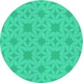 thumbnail image 1 of Ahgly Tapis Rond Lavable en Machine Intérieur Transitionnel Vert Printemps, 6 Pieds Rond, 1 of 7