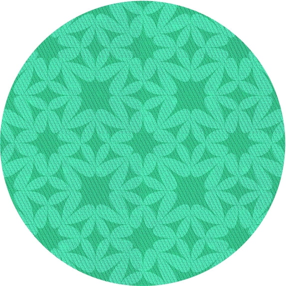 Ahgly Company Indoor Square Patterned SpringGreen Area Rugs, 3' Square