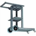 thumbnail image 4 of Janitor's Cart, Plastic, 4 Shelves, 1 Bin, 19" x 45" x 39", Gray | Bundle of 2, 4 of 8