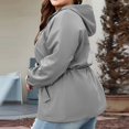 thumbnail image 6 of Fiaer,Womens Oversized Full Zip Jackets,Women's Loose Fit Long Sleeve Snap Buttons Windproof Lightweight Casual Hiking Mountaineering Tops with Pockets Grey XXXXXL, 6 of 6