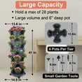 thumbnail image 6 of 7 Tier Stackable Vertical Garden Planter With Accessories for Vegetables, Flowers, Herbs, Succulents - Dark Gray, 6 of 7