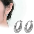 thumbnail image 2 of Hearth & Gear Temperamental Geometric Earrings Cold Style Personality Earrings Dangle Star Earrings Big Thick Hoop Earrings for Women Earrings for Wedding Hoop Ear Rings Statement Earrings for Women, 2 of 6