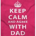 thumbnail image 2 of Keep Calm And Agree With Dad Crown Men's Graphic T Shirt Tees Brisco Brands S, 2 of 6