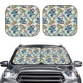 thumbnail image 2 of Balery 2 Piece Dinosaurs And Leaves Car Windshield Sun Shade|Foldable Front Windshield Shade for Car Front Window for Most Sedans SUV Truck-Small, 2 of 7
