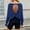 Navy, variant on Long Sleeve Workout Shirts Yoga Dance Tops Open Back Athletic Clothes For Women Black M