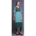 thumbnail image 3 of Bimba Panel Straight Kurtis For Women Long Kurti Dress Printed Indian Top, 3 of 4