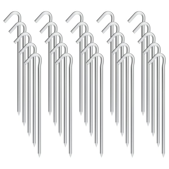 Estacas para tienda OK5STAR metálicas resistentes de 23 cm, paquete de 25