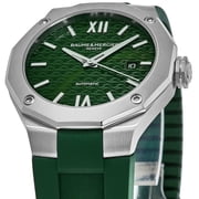 Baume & Mercier Riviera Automatic Green Dial Rubber Strap Mens Watch 10618