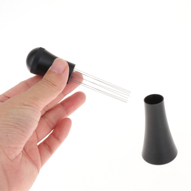 Dispensador de agujas de café BLESIY Estilo B Negro Distribuidor de tamper de café