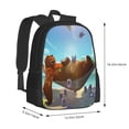 thumbnail image 2 of Mochila negra de Grizzly and The Lemmings para mujer y hombre, mochila para portátil, para trabajo, negocios, viajes, mochila informal para el colegio, mochila para estudiantes universitarios, regalo, 2 of 5
