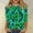 Blouse-Green, variant on Gamivast Women's St Patrick's Day Tops Plus Size Leaf Clover 3/4 Sleeve Sweatshirts Loose Fitted Crew Neck Holiday Tshirts Vintage Spring Outfits