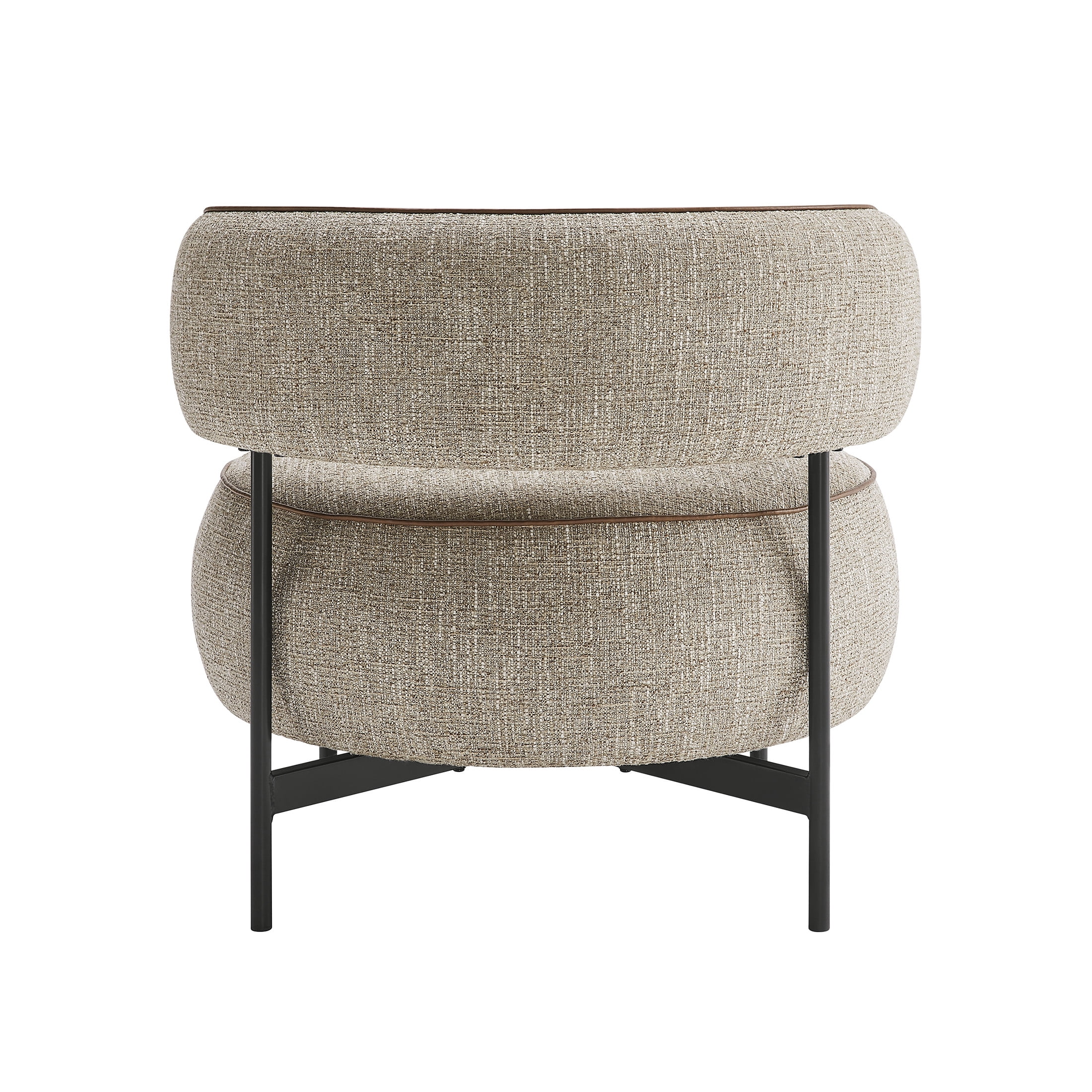 OakvillePark Varn Contemporary Chenille Swivel Chair, Brown
