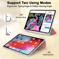 thumbnail image 4 of Allytechgroup Glitter Bling Case for Apple iPad 9th 8th 7th Generation 10.2 Inch, Trifold Stand Slim Fit Auto Sleep Wake Anti-Scratch Smart Case for iPad 10.2" 2021/2020/2019, Rosegold, 4 of 7