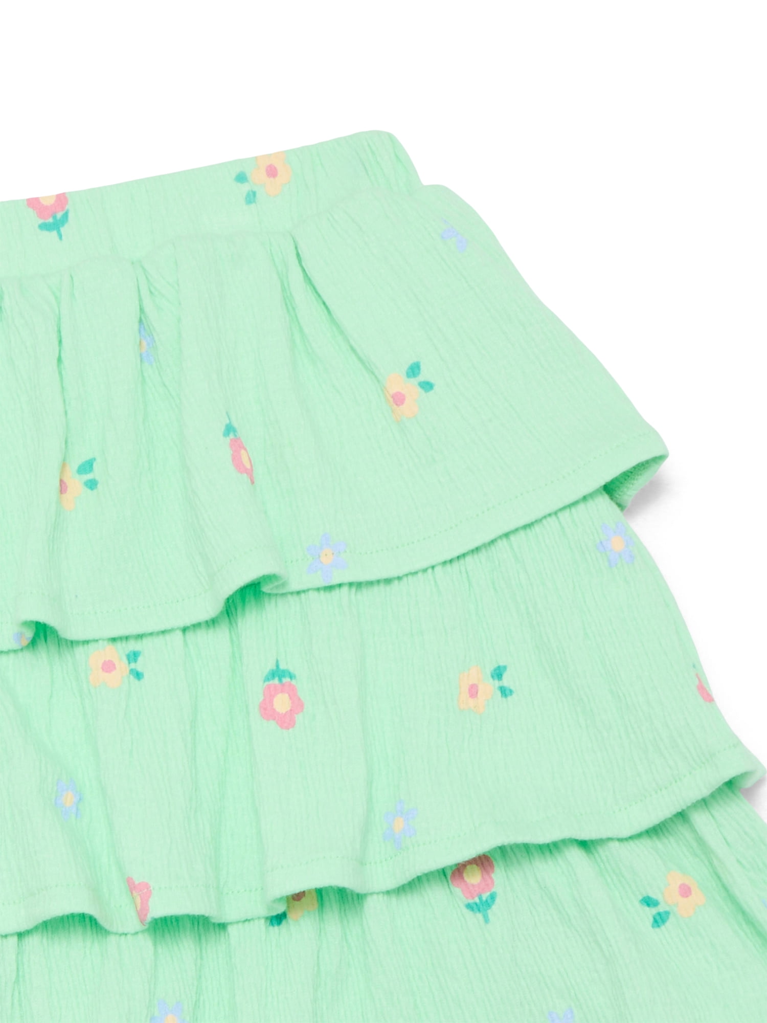 Wonder Nation Little Girls Tiered Scooter Skirt, Sizes 4-10