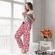 thumbnail image 5 of Balery Strawberry Pantalones de pijama para mujer, pijamas ultraligeros, pantalones de estar por casa-Large, 5 of 6