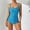 A502 Sky Blue, variant on One Piece Swimsuits for Women Cross Front Wide Straps Bathing Suits Ruched Side Tummy Control Monokini Slimming Beachwear
