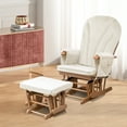 thumbnail image 2 of Lovote 5pcs Velvet Glider Rocking Chair Replacement Cushion Set Soft Non-Slip w Pockets, 2 of 6