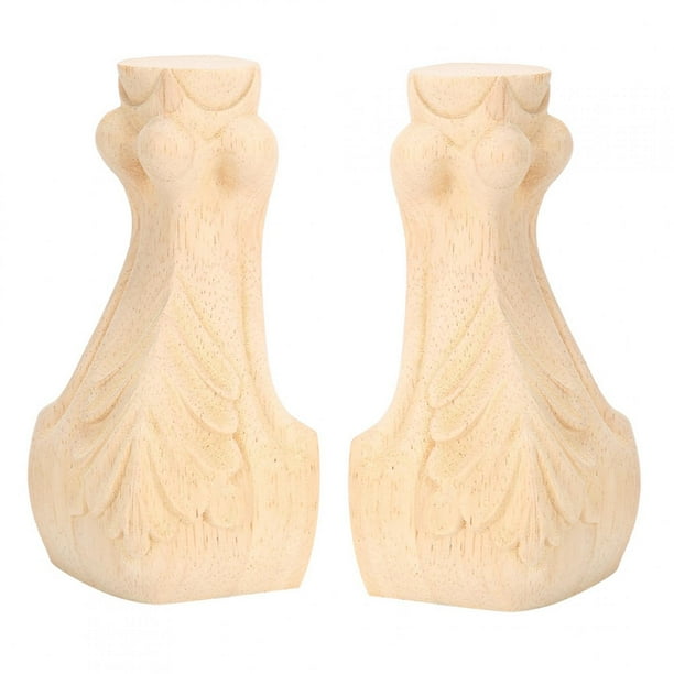 Pata De Madera Para Muebles, Material De Madera De Caucho, Pata De Mesa De Café De Sabor Clásico Grueso, Madera De Caucho Para Gabinete De TV