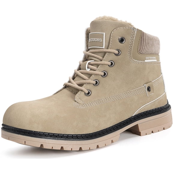 Botas de nieve Eagsouni para invierno, senderismo, forradas en piel, impermeables
