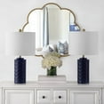 thumbnail image 4 of SAFAVIEH Artef Textured Ceramic Table Lamp, Navy Blue, Set of 2, 4 of 4