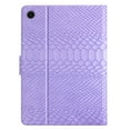 thumbnail image 3 of Compatible for Samsung Galaxy Tab A9 8.7" 2023 Tablet Case, Crocodile Texture PU Leather Smart Flip Slim Cover with Kickstand Auto Wake/Sleep Shockproof Protective Cover, Purple, 3 of 7
