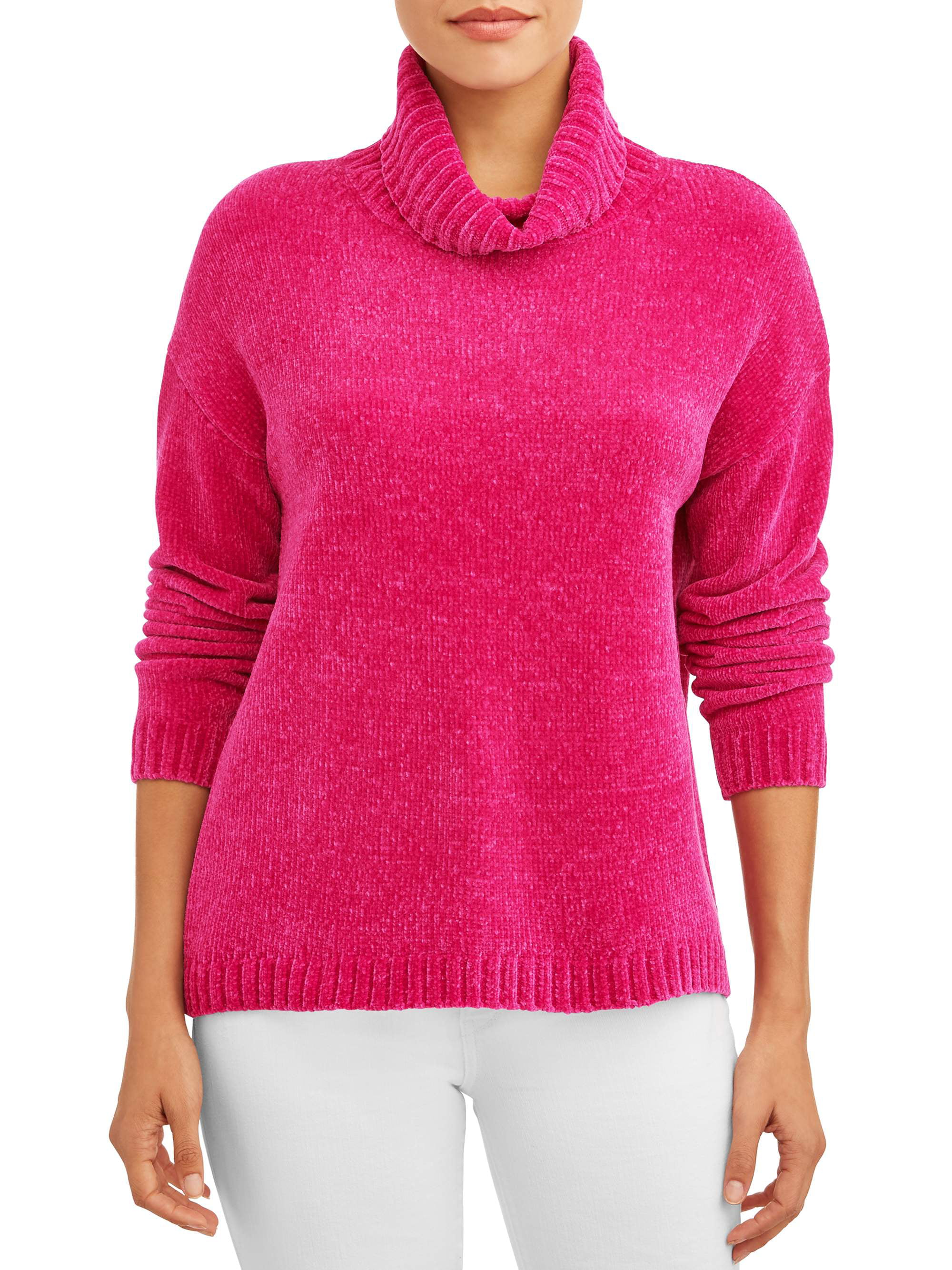 Time and Tru - Time and Tru Women's Chenille Turtleneck - Walmart.com ...