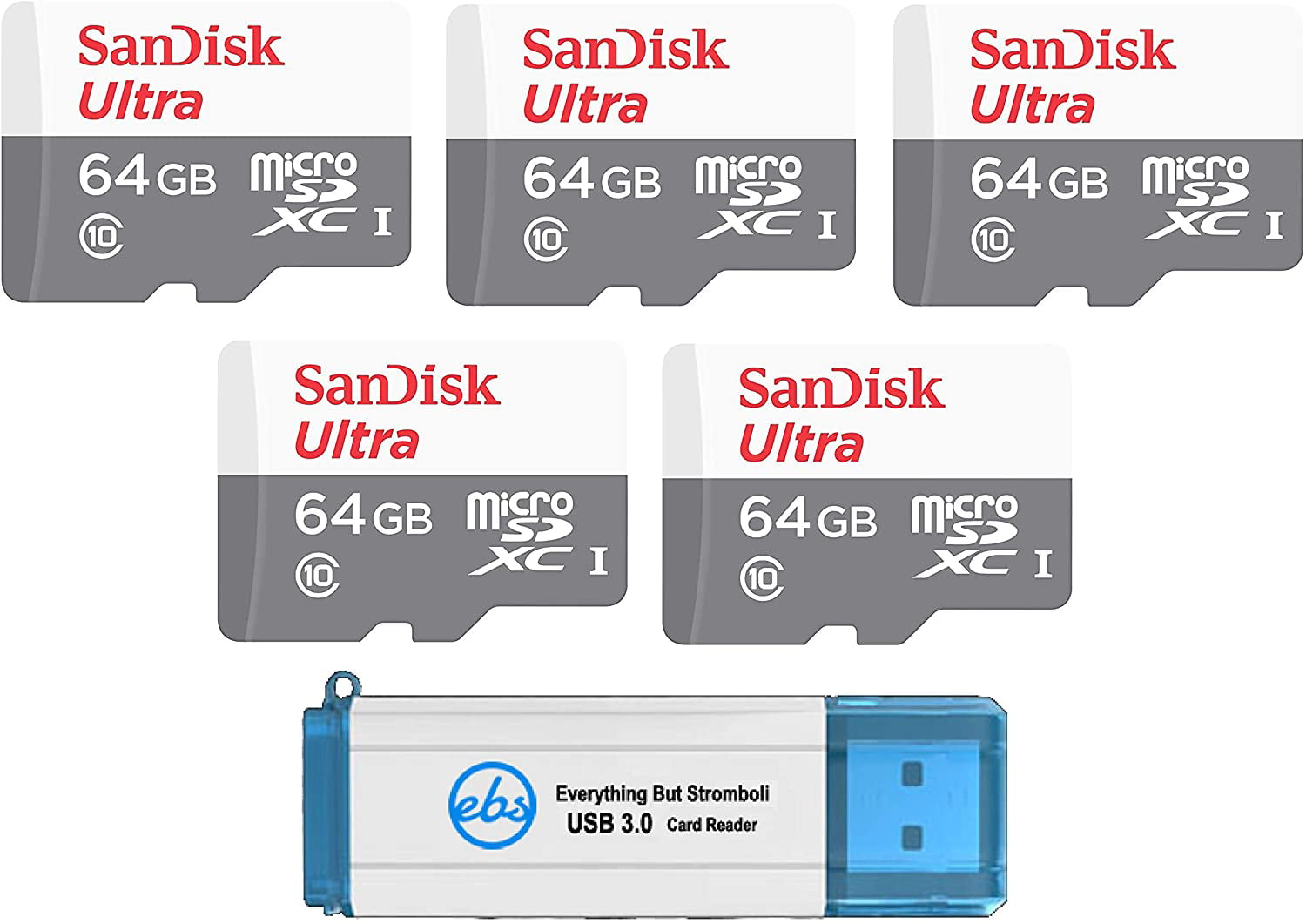 SanDisk Ultra MicroSDXC 128 GB 80 MB/S CL 10 SDSQUNS-128G-GN6MN