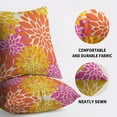 thumbnail image 5 of Yellow Orange Pink Pillow Covers 16X16 Inch Set of 2, Spring Summer Modern Geometry Dahlia Floral Print Decorative Throw Pillow Covers Outdoor Farmhouse Cushion Case for Couch Sofa Bed Decor, 5 of 5