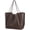 Coffee, variant on Oversize Pu Leather Tote Women Weekender Bag Shopper Handbag Travel Purse