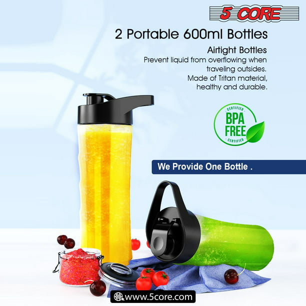 5 Smoothie Blender for Shakes and Smoothies, 500ml Powerful 160W Personal Bullet Blender & Smoothie Maker with Portable Bottle BPA Free 18 Oz, 4 Stainless Steel Blade, Blenders For 5C 42 - Walmart.com