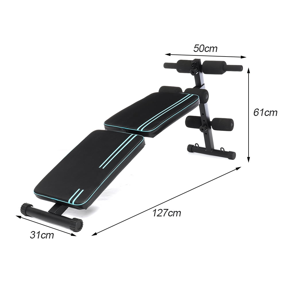 Adjustable Sit Up Board, Abdominal Exercise Bench Curved Decline, Ab