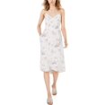 thumbnail image 1 of Leyden Womens Floral Print V-Neck Midi Dress Ivory S, 1 of 2