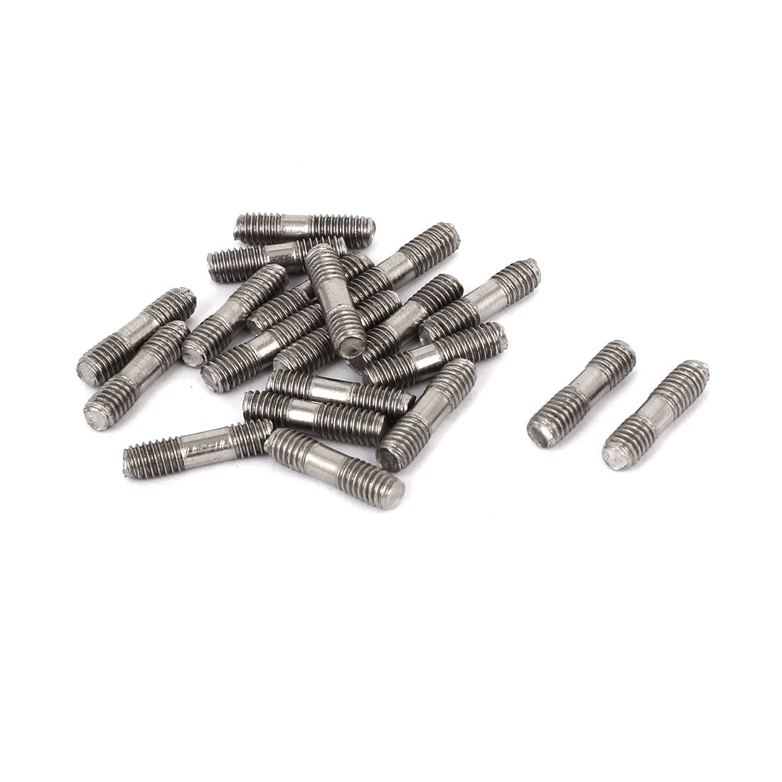 Uxcell M4x0.7 To M6x1 Double End Threaded Stud Screw Bolt 304 Stainless Steel Rod Reducer Adapter 20mm Long 10pcs