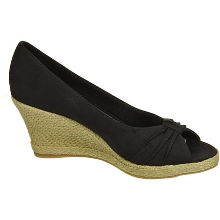 Womens Faded Glory Peep Toe Wedge