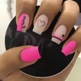 thumbnail image 4 of Nail Nail cuadrado, 15 paquetes 360PCS. Uñas postizas acrílicas cuadradas cortas totalmente cubiertas, uñas navideñas de longitud media con pegamento para uñas, 4 of 7